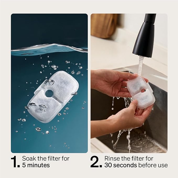PETLIBRO Drinking Fountain Filter Pack of 8 for Dockstream Cat Fountain Drinking Fountain for Cat PLWF005, PLWF115, PLWF105, 4-Month Set Replacement Filter for Cat Drinking Fountain, White