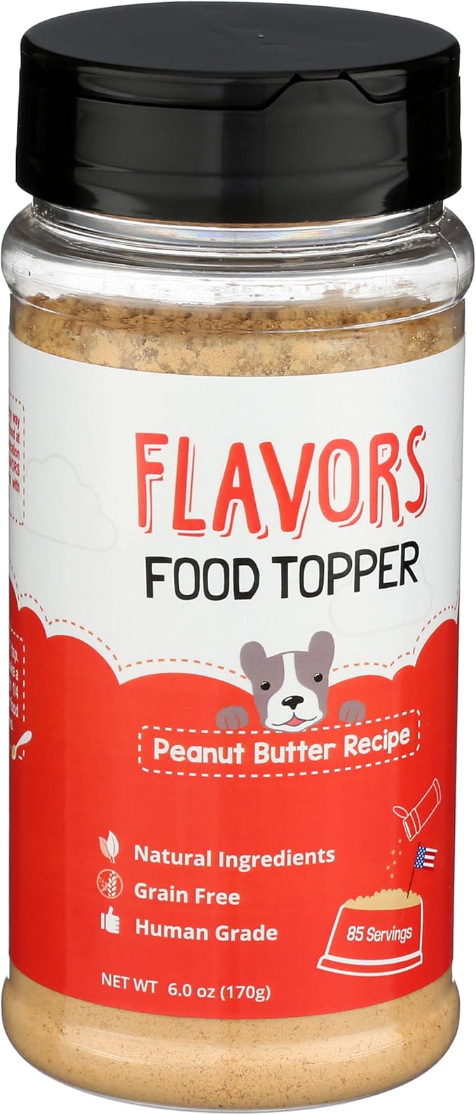 Flavors Food Topper for Dogs, Peanut Butter Recipe, 6-Ounce, Pack of 2