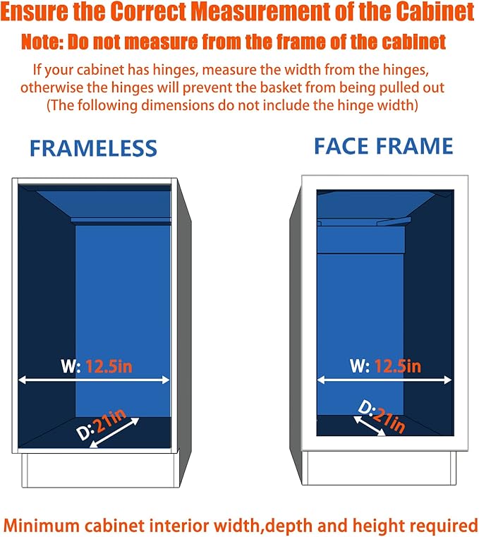 ROOMTEC Pull Out Cabinet Organizer 11"W x 18"D, for Cabinet Pull Out Shelves Cabinet Drawers Slide Out Kitchen Cabinet Organizer Storage Shelves, Fits 12.5" Opening Cabinet