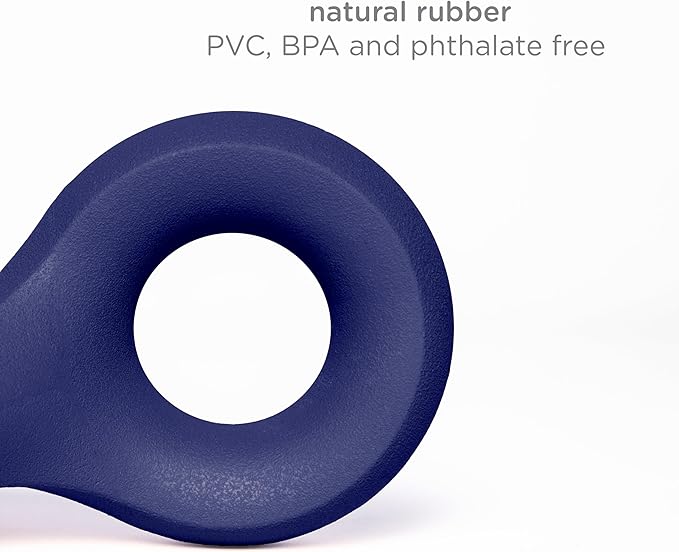 Ubbi x Karim Rashid Chomp Dog Chew Toy for Medium to Large Dogs, Durable Natural Rubber Interactive Bouncing Toy for Aggressive Chewers, Dishwasher Safe, Purple