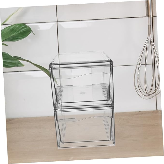 Space-saving Acrylic Cosmetic Box Drawer Makeup Organizer for Bathroom Desk Organizer Storage Bins