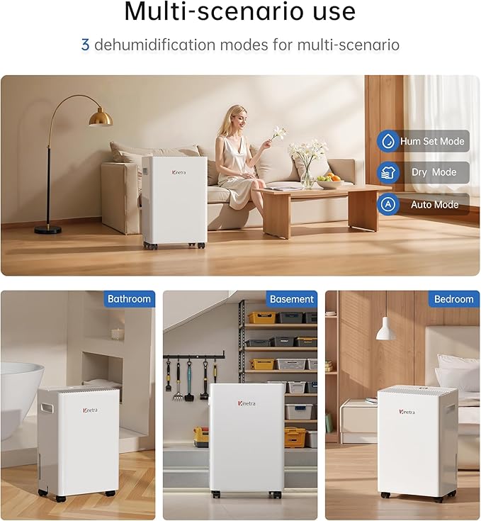 1500 Sq. Ft Dehumidifiers for Home, 30 Pints dehumidifier for Basement with drain hose,Smart APP control, 1.6L Tank,24H Timer,Intelligent Humidity Control,Ideal for Bedroom,Bathroom & RV
