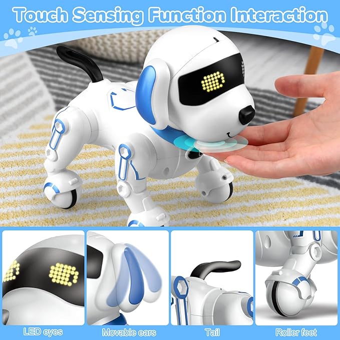 Robot Dog Toys for Kids 8 9 10 11 12, Remote Control Dogs, Robot Dog for Kids 8-12, Pet Robotic, Electric Toy, Robotic Dogs, Toys for 5 6 7 8 9 10 11 12 Years Old Boys Girls, Blue