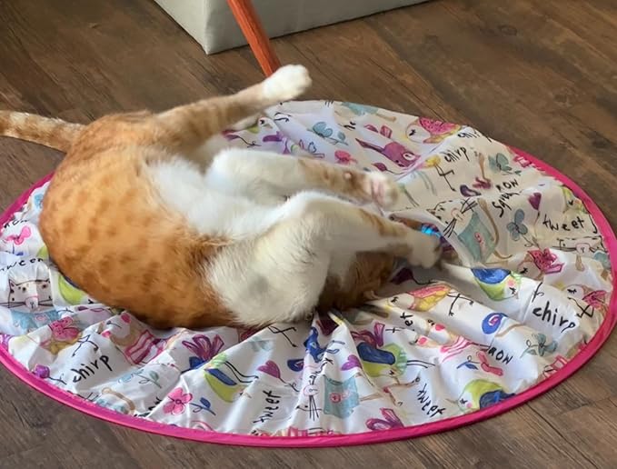 Interactive Mouse-Catching Cat Toy with Motion Sensor | Rechargeable Ball with Beep & LED Lights | Engaging Game for Indoor Cats, Reduces Boredom & Encourages Play (Pink Single Layer)