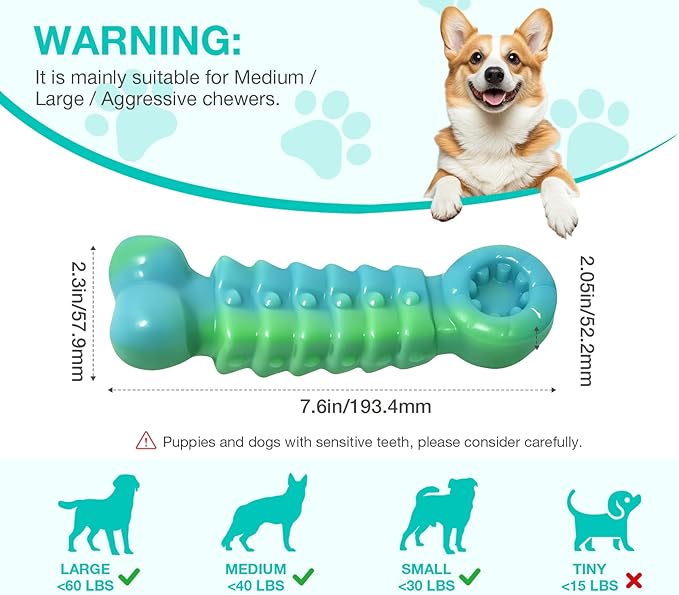Peanut Tough Dog Toys for Aggressive Chewers - Indestructible Chew Toy Bone for M/L Breeds & 360° Random Movement, Tail Wagging & Catnip Stimulation - Electric Croc
