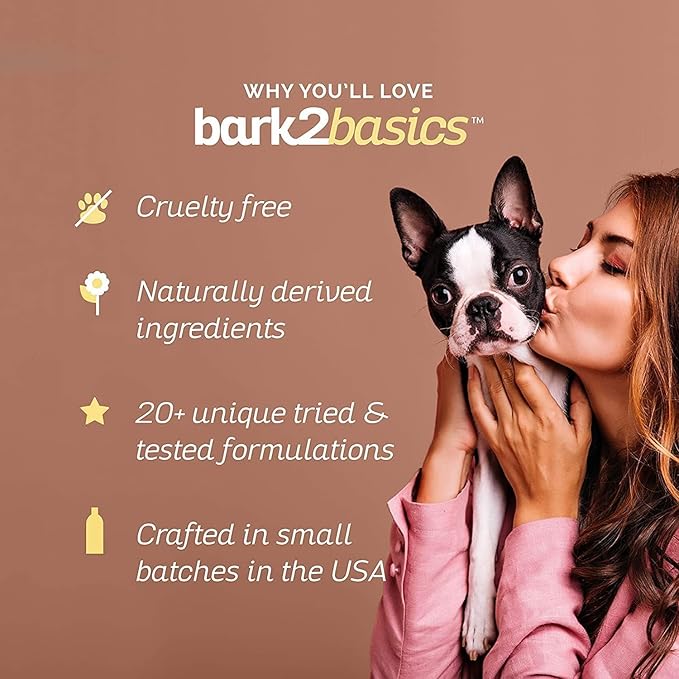 Bark2Basics Oatmeal Dog Conditioner, 16 oz - Natural Colloidal Oatmeal, Moisturizing, Relieves Dry Itchy Skin, Eliminates Static, Coconut Fragrance