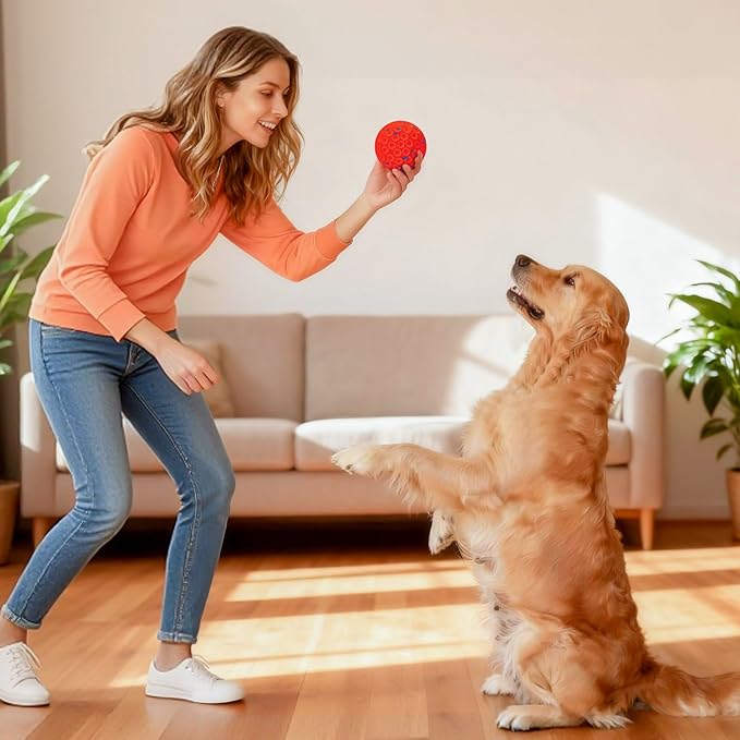 Interactive Dog Toys - Chew-Proof Dog Ball for Aggressive Chewers, Self-Moving Automatic Vibration with 3 Modes, IP54 Waterproof E-TPU, Ideal for Medium and Large Dogs