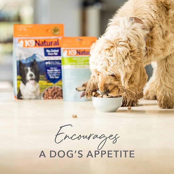 K9 Naturals Freeze Dried Dog Food Topper with Verified Ingredients, Organ Meat Blend for Digestive Support, Human-Grade Freeze Dried Puppy Food & Dog Topping, Lamb Green Tripe, 1.5oz