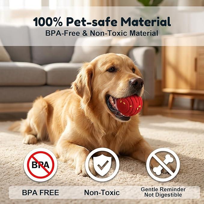 Interactive Dog Toys with Remote Control,Active Rolling Balls with 3 Play Modes, Auto-Moving, Bouncing, High-Resilience E-TPU Chew Resistant IPX6 Waterproof Indoor&Outdoor Use, Toys Dogs