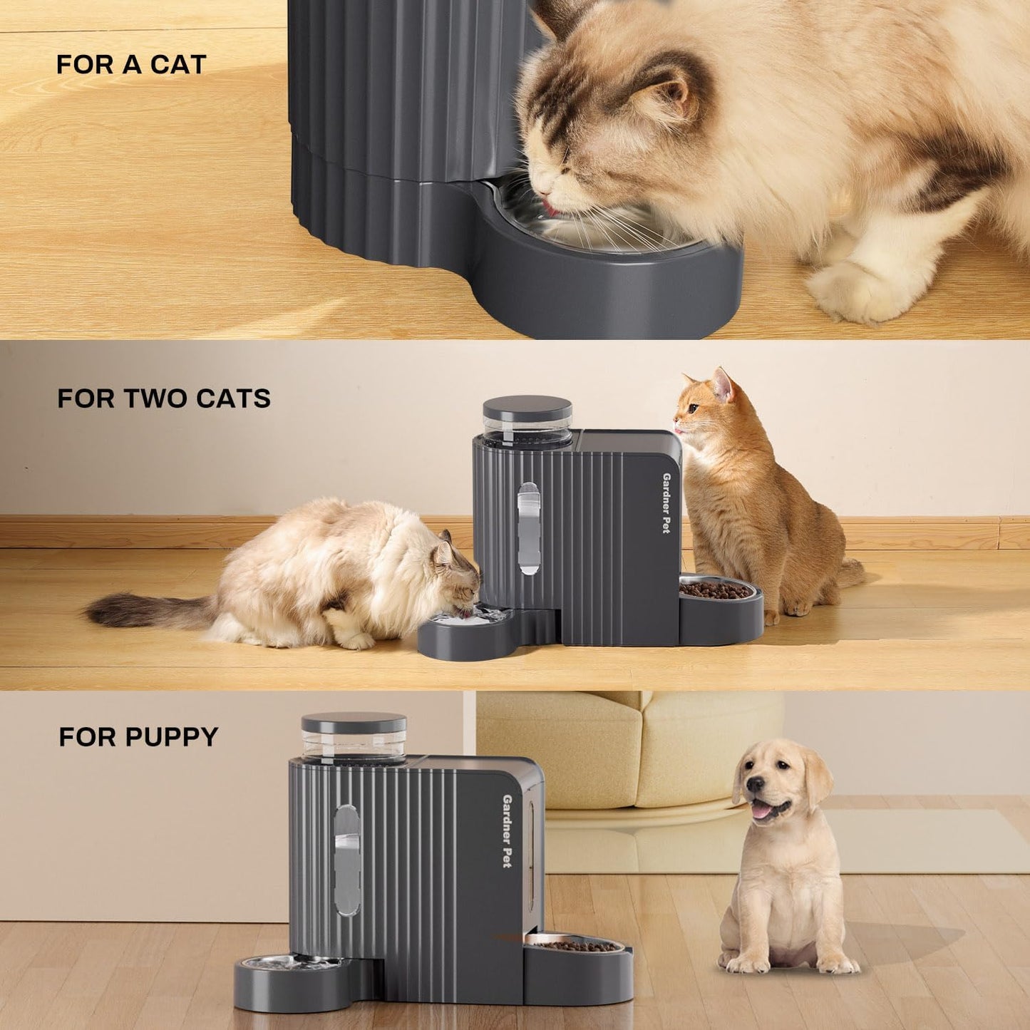 Gravity Auto Feeder – Always-Full Food & Water + Stainless Steel