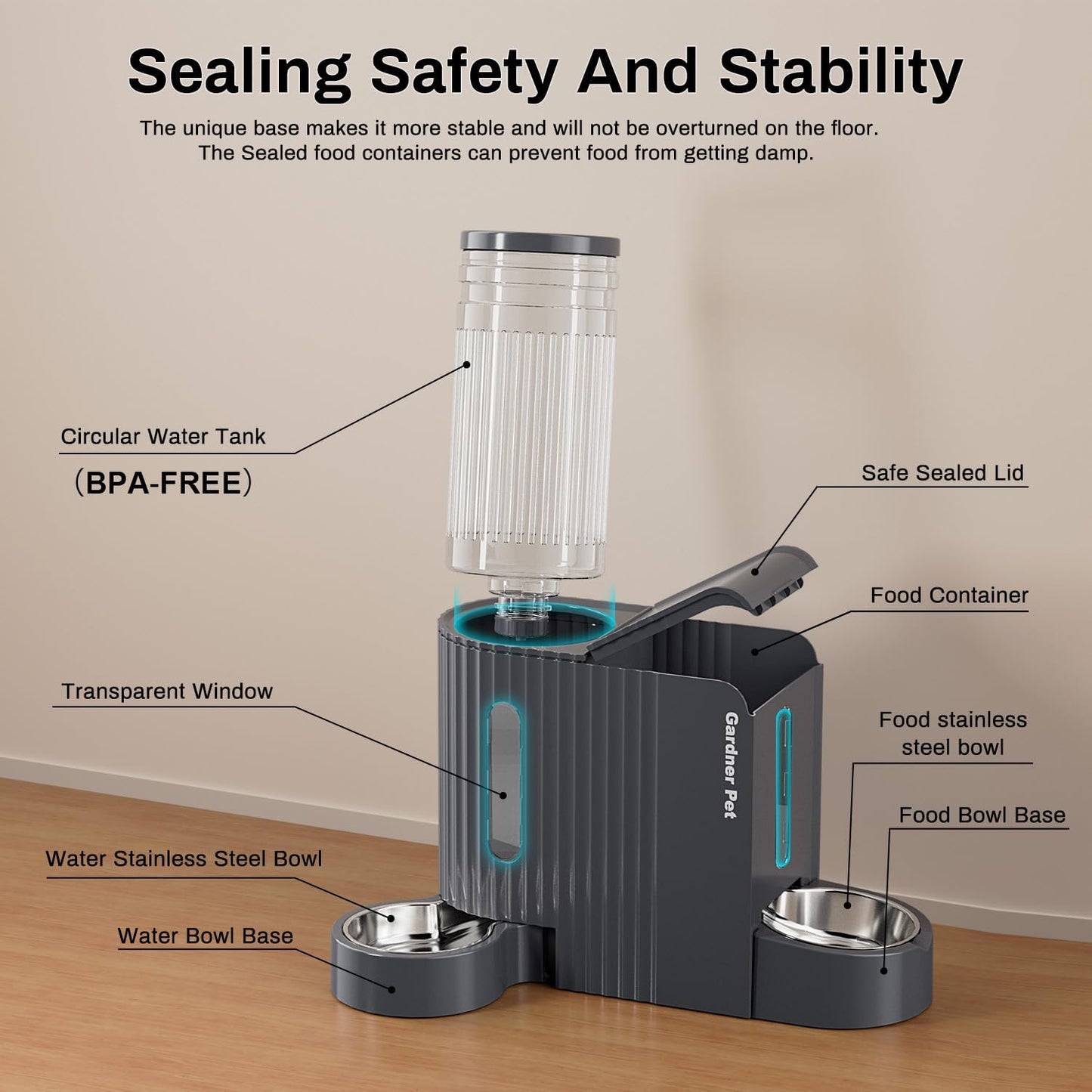Gravity Auto Feeder – Always-Full Food & Water + Stainless Steel