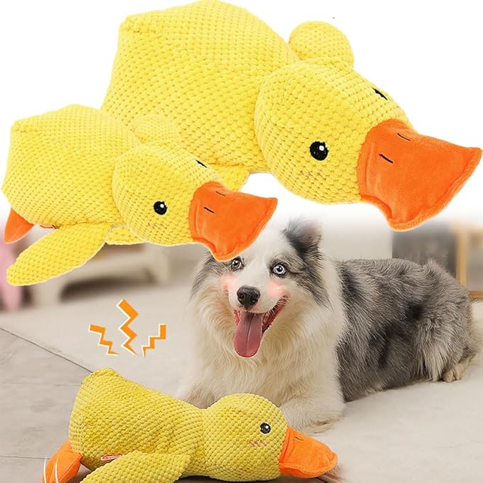 Calming Duck Dog Toy,Emotional Support Duck for Dogs (2PCS Yellow)