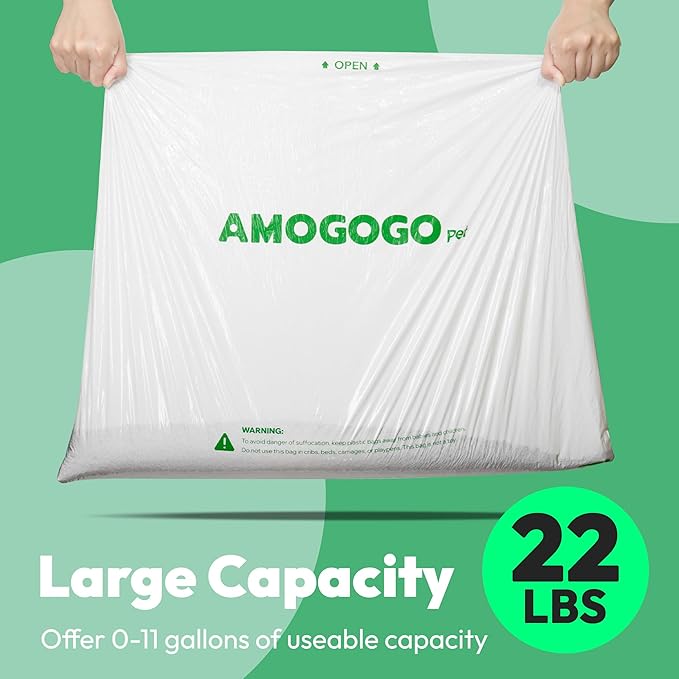 50 Pcs Waste Bags, Compatible with Litter Robot 4/5/3, Heavy Duty Cat Litter Trash Bags, Waterproof, White Replacement Litter Bags, 26.4" x 21.9"