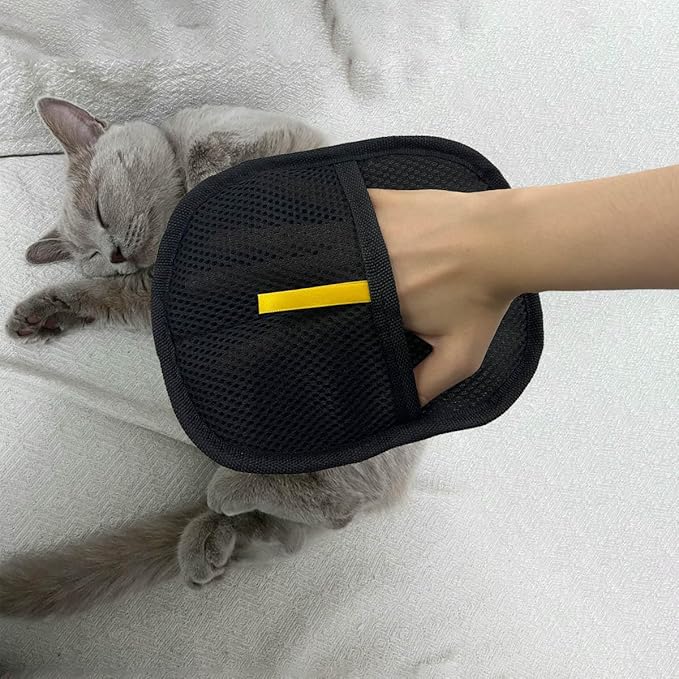 2Pcs Pet Hair Remover Gloves，Reusable Pet Grooming Hair Remover Electrostatic Gloves for Dogs, Cats & Horses Long and Short Hair Fur