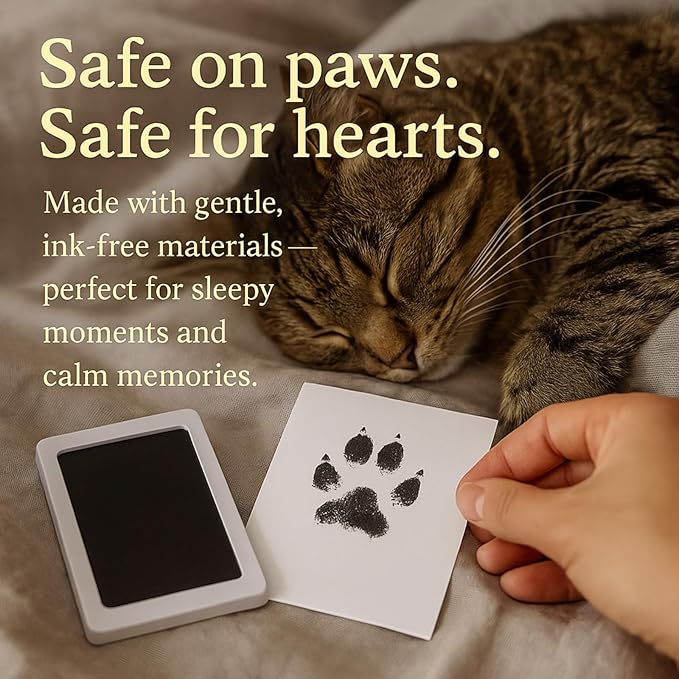 Paw Print Kit for Dogs, Inkless Clean Touch 3.1×4.9 in, Paw Print Kit for Dogs and Cats, Mess-Free for Puppies Kittens Pet Memorial