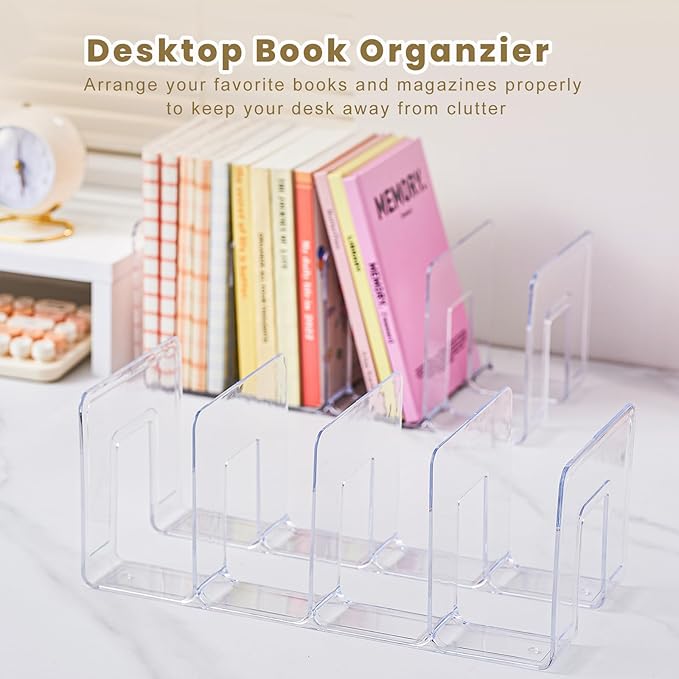 Clear Acrylic Kids Shoe Rack for Closet Organizers and Storage | 4 Pack Small Shoe Rack 4 Sections Toddler Baby Shoe Storage Organizer Stackable Shoe Shelf, Desk File Sorter Book Purse Organizer