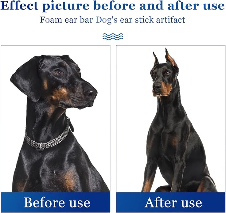 Doberman Ear Posting Kit, Dog Ear Cropping Dog Ears Stand up Care Tape Kit for Doberman Pinscher Dogs