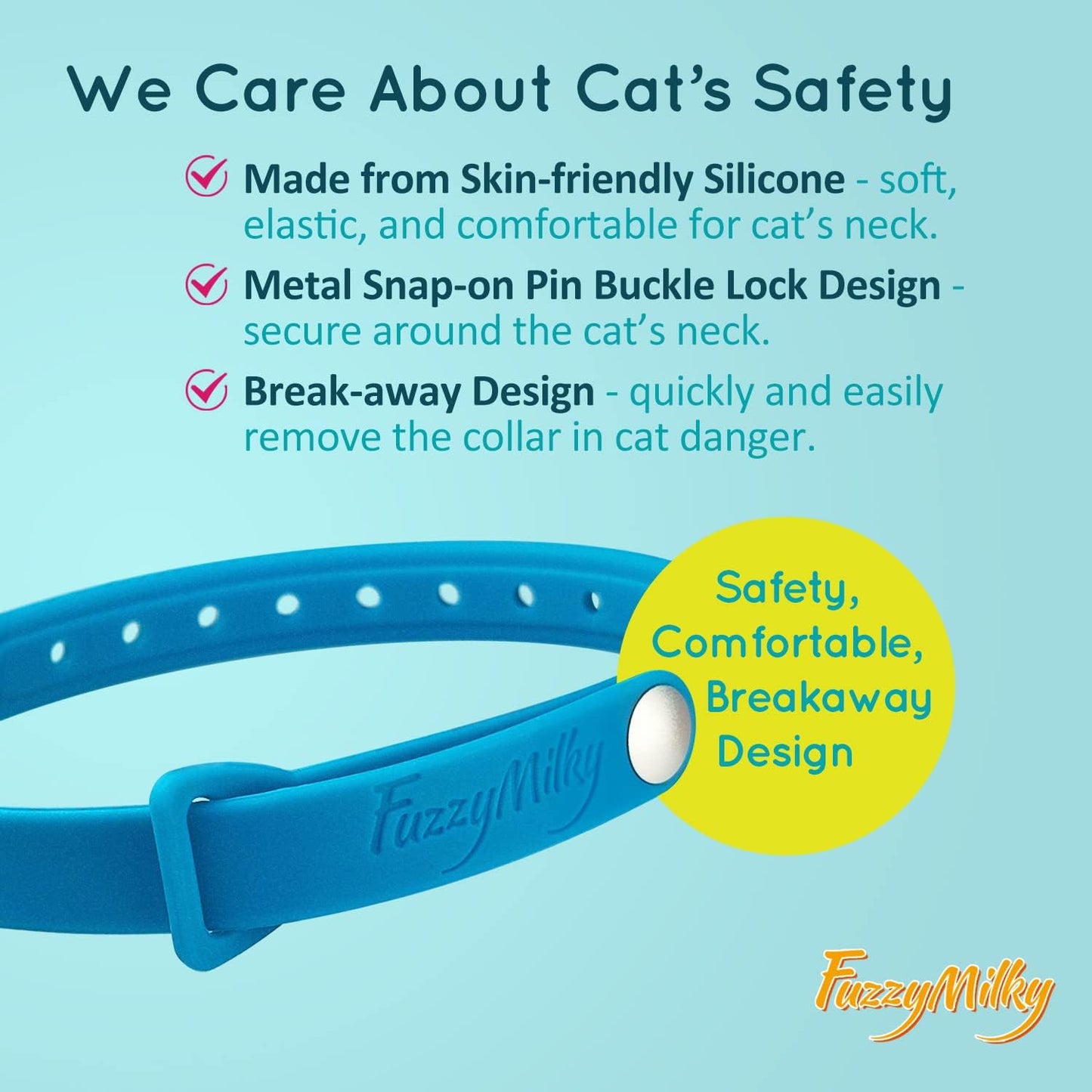 FetchMart Calming Collar for Cats — Pheromone Anxiety Relief | 4-Pack, 4 Weeks Each