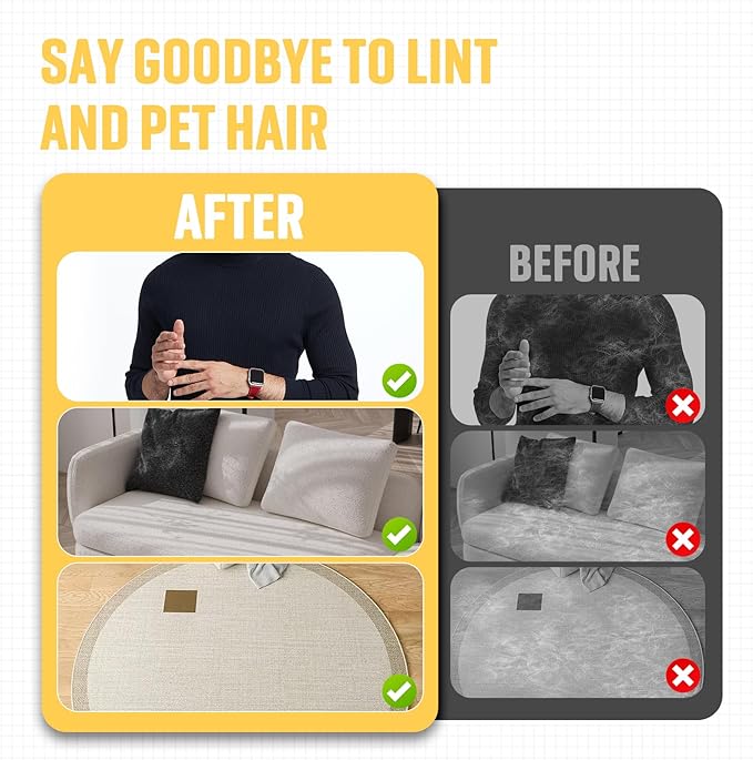 Pet Hair Remover, Electrostatic Pet Hair Removal Gloves, Reusable Cat & Dog Hair Remover for Couch, Furniture, Carpet, Car Seat, Upgraded Animal Fur Removal Tool, Cat Grooming Gloves-2 PCS