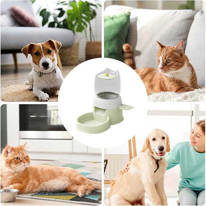 Portable Pet Feeding Dispenser - Versatile Cat Feeding Dispenser, 2L Pets Food Bowl for Outdoor, Press Top Smart Feeder, Pets Feeder, Dog Food Holder for Home Cage Daily Use