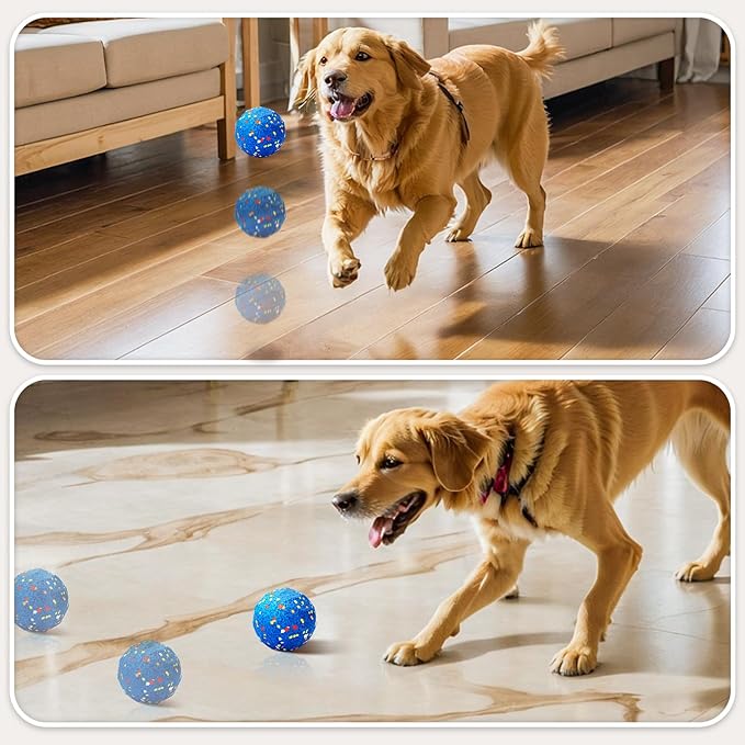 2026 Smart Interactive Dog Toys for Aggressive Chewers, Self Moving Interactive Dog Ball, Automatic Vibrating Toy, E-TPU Material Chew Proof Design for Boredom & Training for Medium and Large Dogs