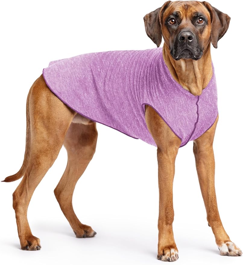 Goldpaw Dog Sun Shirt with UV Protection - Lightweight, Cooling Sun Protection Clothing for Dogs - Reduce Heat Absorption - Pet Clothes Made in The USA - Machine Washable - Violet - Size 26