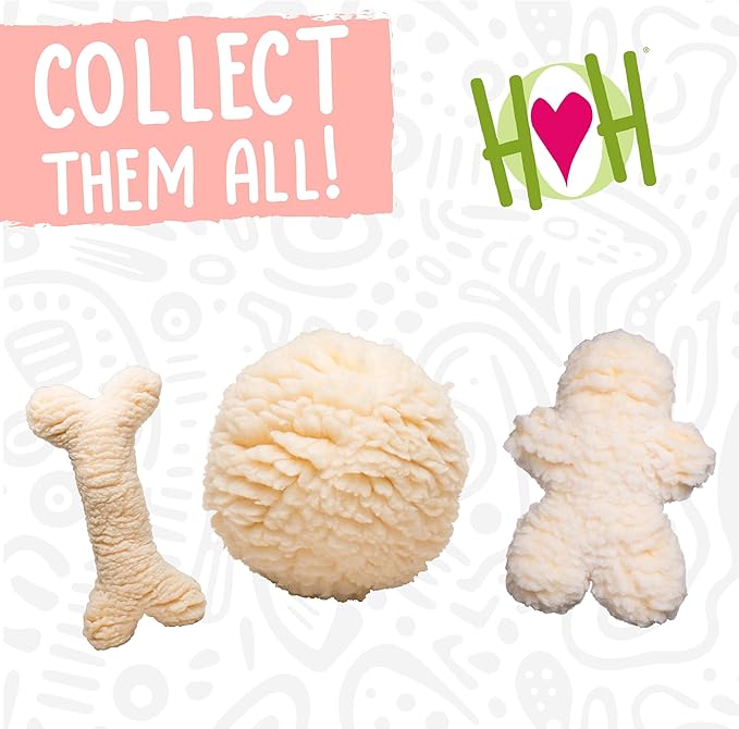 Plush Bone Dog Toy — 12", Faux Sheepskin, Durable Reinforced Seams, Washable