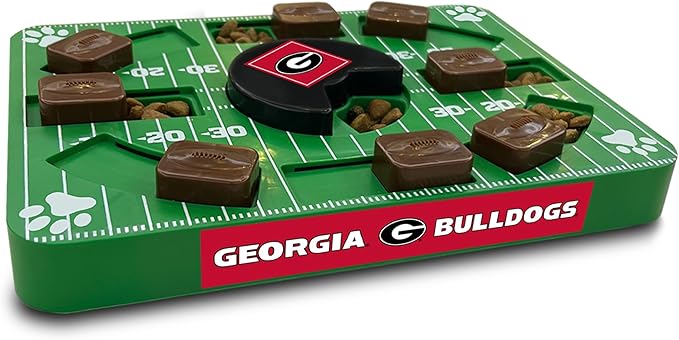 Pets First NCAA Georgia Bulldogs Puzzle Toy, Puzzle Treat Dog Toy, Interactive Dog Treat Toy, Dog Puzzle Fedding Slow Toy