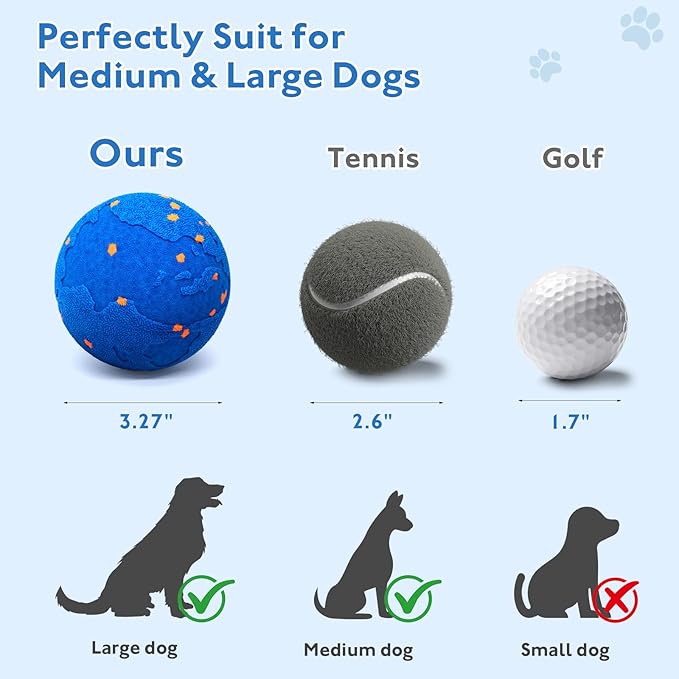 Blue Interactive Dog Toy, Pet Ball Toys Automatic Moving Bouncing and Rotating, Interactive Cat Toy for Indoor Cats,