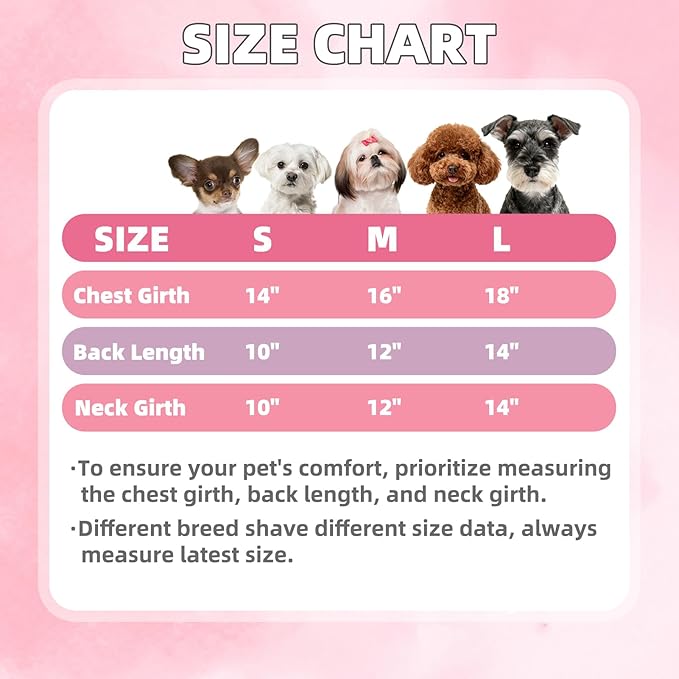 PUPTECK 3 Pack Fleece Dog Sweaters Winter Coat for Small Dogs, Pullover Jacket Pet Cat Fall Clothes Puppy Sweatshirt Soft Warm Vest for XS S Medium Dogs, Fuchsia&Pink&Purple, M
