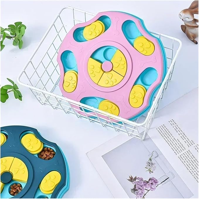 Interactive Dog Puzzle Toys - Slow Feeder IQ Enhancer for Puppies and Cats - Non-Slip Food Dispenser Training Game(H)