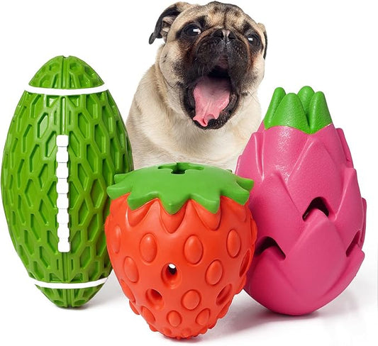 MewaJump Dog Chew Toy3 Pack Toys for Aggressive Chewers Tough Rubber Dog Toy Puzzle Pet Toys Large Breed, Puppy Teething Chew Toys Interactive Durable Toy for Medium and Large Breed