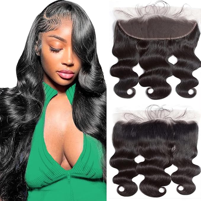 Selina Hair 13x4 Body Wave Hd Lace Closure Human Hair Brzilian Virgin Hair Extensions Pre Plucked with Baby Hair Natural Black 18 Inch