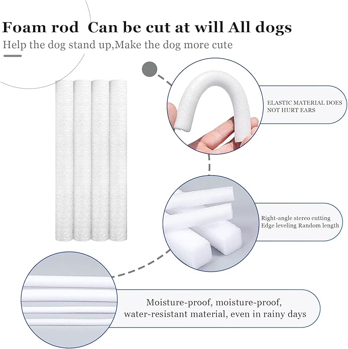 Doberman Ear Posting Kit, Dog Ear Cropping Dog Ears Stand up Care Tape Kit for Doberman Pinscher Dogs