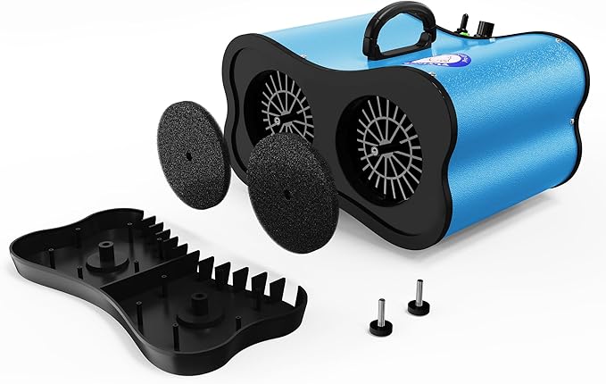 Flying Pig Double Motor High Performance Dog Pet Grooming Dryer (Teal Blue)