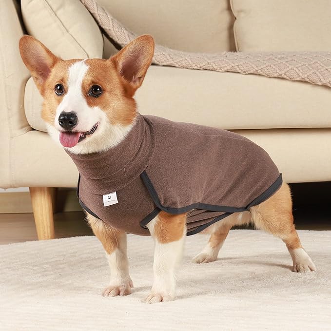 Dog Sweater Pullover Cold Weather Vest for Dogs Dog Sweatshirt & Jacket for Indoor and Outdoor Use (X-Small, Brown)