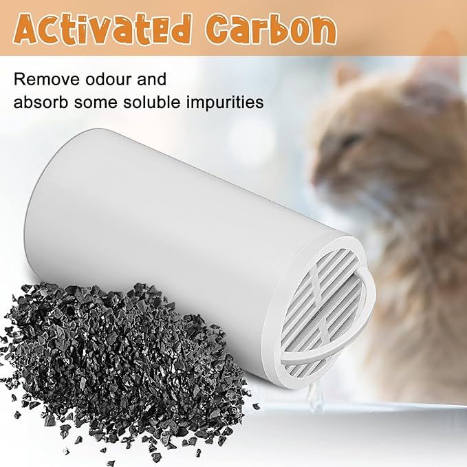 Sweetude 36 Pack Pet Charcoal Filters Pet Fountain Filter Replacement Charcoal Water Filter Compatible with Drinkwell 360 and Drinkwell 360 Stainless Steel Multi Fountain for Dog Cat