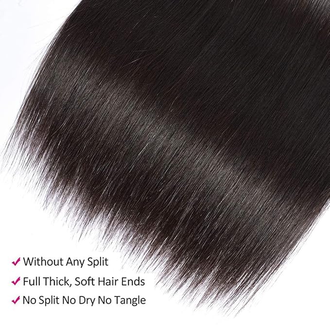 Selina Straight 3 Bundles Human Hair 8 8 8 Inch 300g Bundles 100% Unprocessed Brazilian Virgin Hair Bundles Straight Remy Hair Extensions Natural Black Color