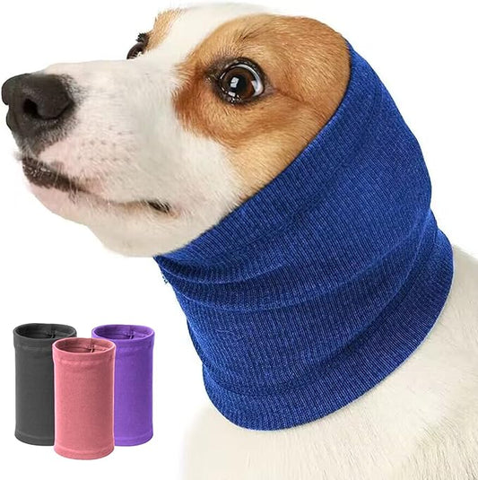 Nanaki Dog Calming Hoodie Quiet Head Cover Sleeves-Ear Covers Hood for Noise Bath, The Grooming and Force Drying Head Protection for Anxiety Relief and Calming Dog Neck and Ear Warmer, Fireworks 1Pack