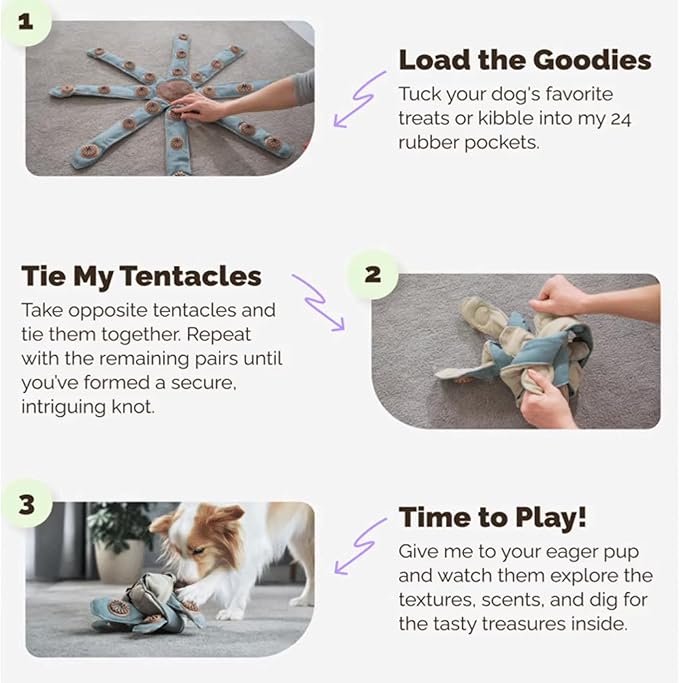 Durable Dog Puzzle Toy, Interactive Enrichment Treat Dispensing Toy for Dogs, Mentally Stimulating Brain Game for Power Chewers, Machine Washable & Eco-Friendly, 31.5in Star Shaped Dog Chew Toy