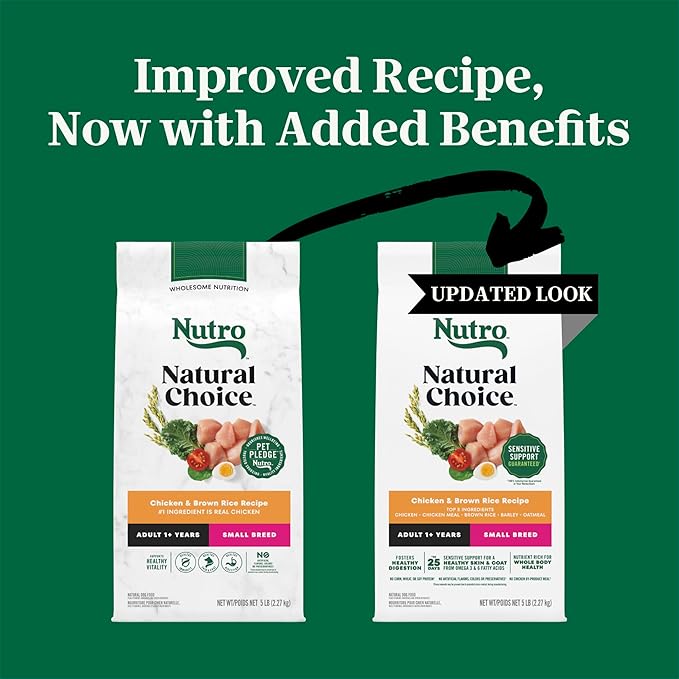 Nutro Natural Choice Small Breed Dog Food Dry, Chicken & Brown Rice Recipe, 5 lb. Bag