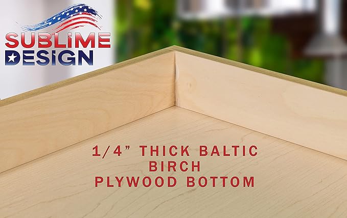 Sublime Design - Standard Size - Pull Out Kitchen Drawers | Slide Out Shelves for Kitchen Cabinets | Pull Out Home Organizer (Bottom Mounting, 17 Inch W/Drawer Slides (16” Drawer Box))