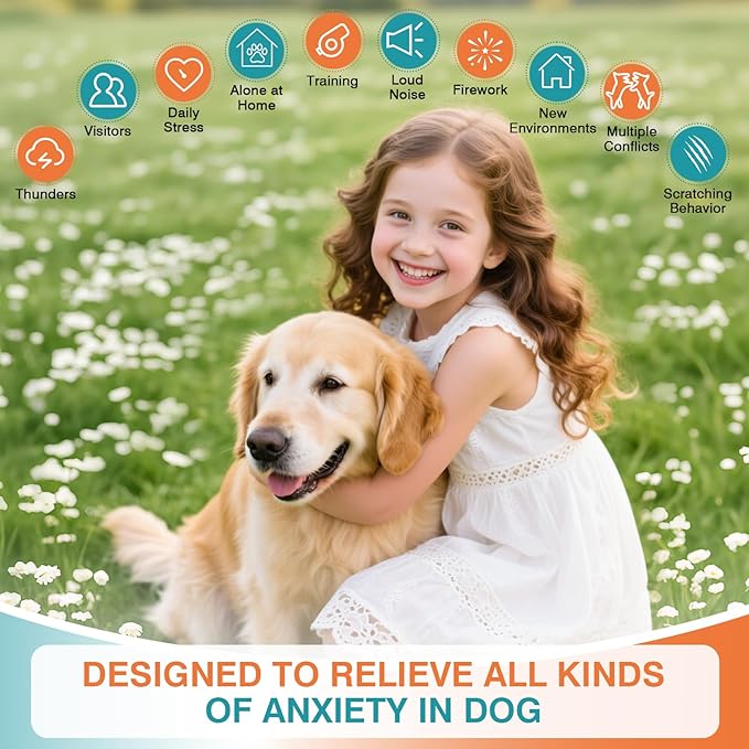 Dog Calming Pheromones Diffuser to Calm Pet Reduce Aggression Fighting Barking Stress 7 in 1 Advanced Kit Appeasing Pheromone Diffuser 3 Plug in+4 Pack 48ml Refill
