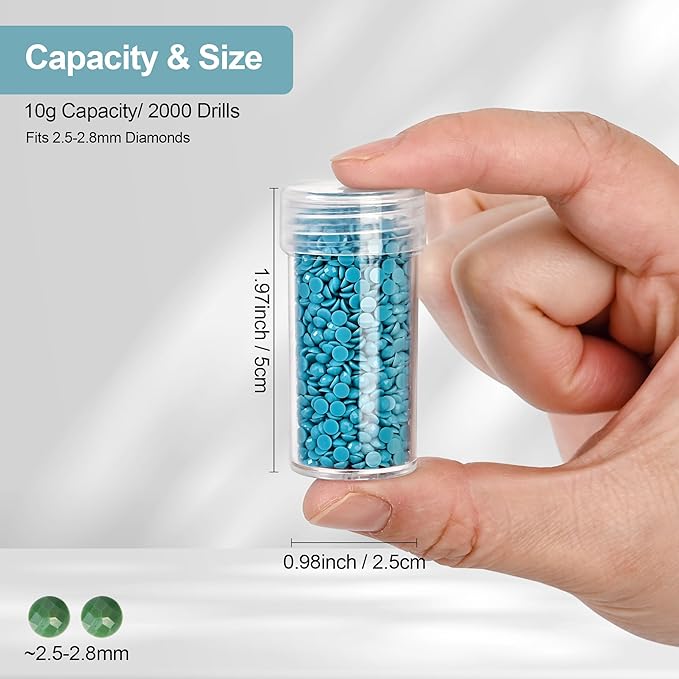 Diamond Painting Storage Container, 3-Tier Bead Organizer Box with 150 Slots, Stackable Crafts Organizers for DIY Diamond Art Craft Jewelry Bead Storage