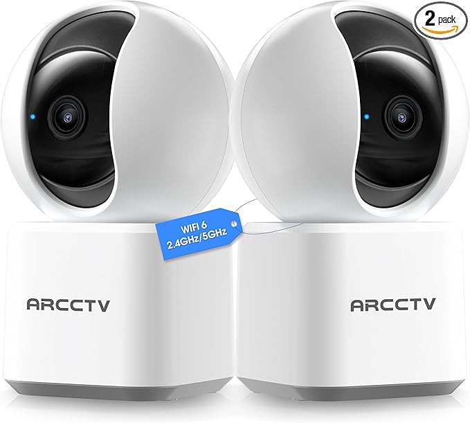 Indoor Security Camera, Camera for Home Security, 5G&2.4GHz Pet Camera with WiFi 6, Motion Tracking, 2-Way Audio, Night Vision, Cloud & SD Card Storage, Compatible with Alexa