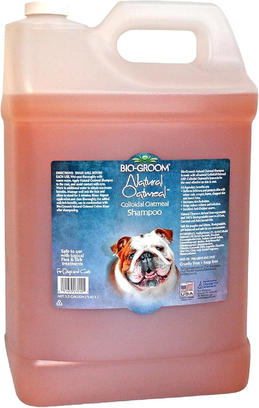 Bio-Groom Oatmeal Dog Shampoo-for Allergies and Itching, Cruelty-Free, Dog Bathing Supplies, Puppy Shampoo for Sensitive Skin, Made in USA, Anti-Itch Dog Products-2.5 Gallons