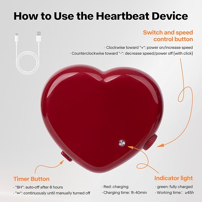 Pet Prime Heartbeat Dog Toy for Puppy Anxiety with Rechargeable Heartbeat - Smart Timer and Adjustable Speed Features to Soothe Puppies,Include 1PC Disposable Heat Pack for Extra Comfort (Bulldog)