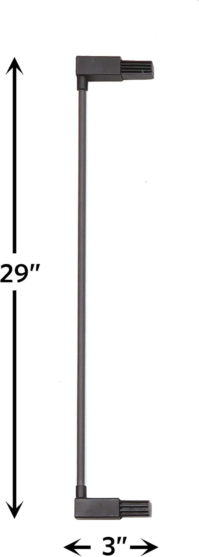 MidWest Homes for Pets Steel Pet Gate Extension; Pet Gate Extension Measures 3' Wide x 29' High in Textured Grahite (Fits MW Model # 2929SG & 2929SG-WD)