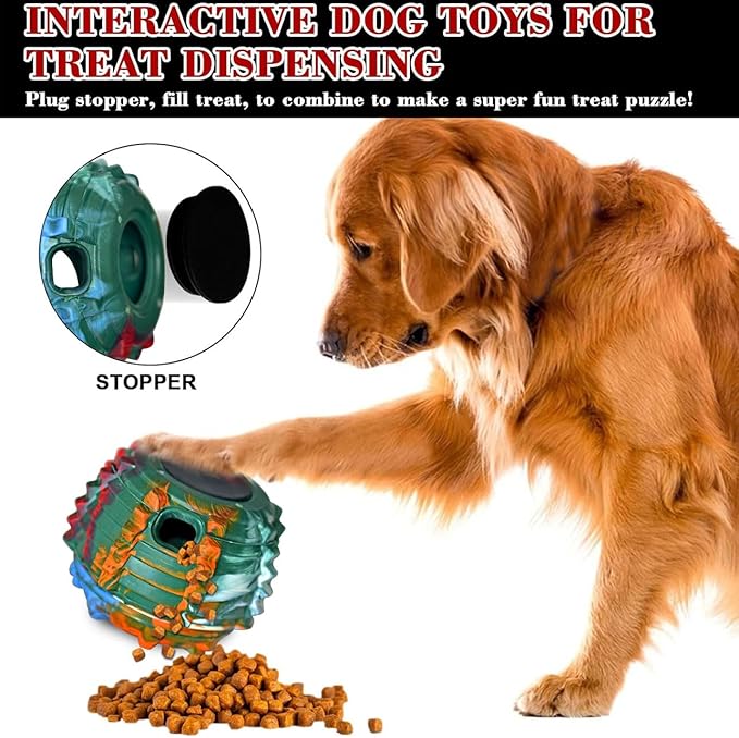 XHX Long-Lasting Interactive Dog Toy to Keep Your Pup Distracted - Safe for Dogs - Low-Mess Design - Dog Toys for Small Dogs 10-25 lbs(Green Background)
