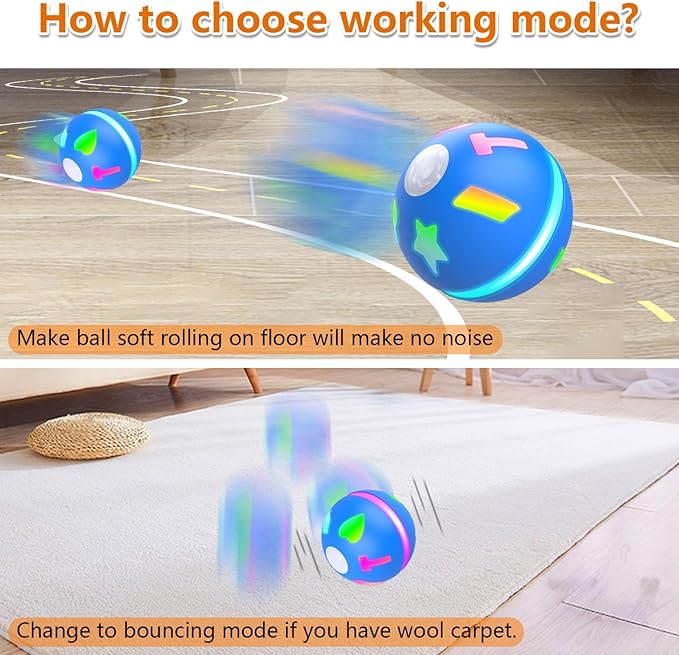 Interactive Dog Toys Ball, Motion Activated Rolling Dog Ball, Automatic Toy for Small/Medium Dogs,USB Rechargeable Dog Enrichment Toys to Keep Them Busy